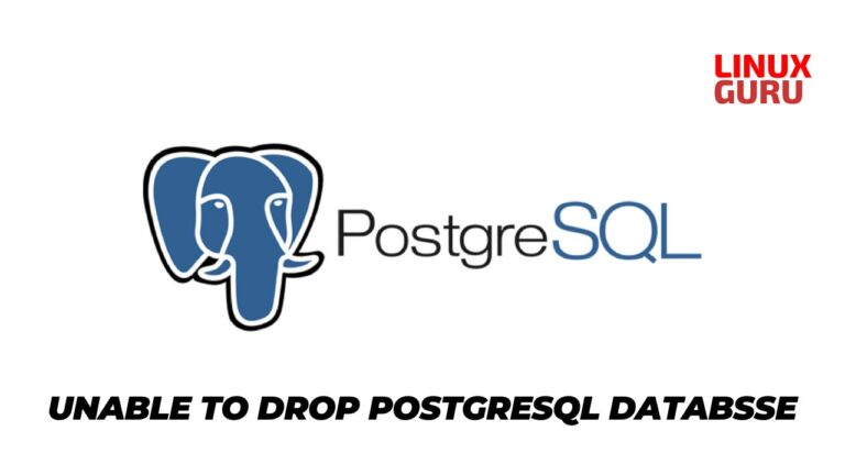 Unable to drop Postgresql Databsse