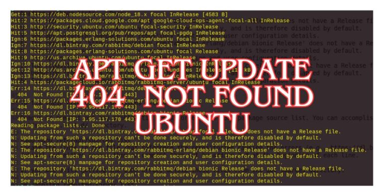 apt get update 404 Not Found ubuntu
