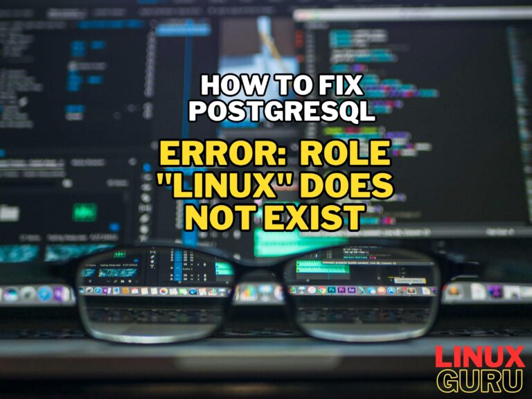 Error role does not exist PostgreSQL Fixed