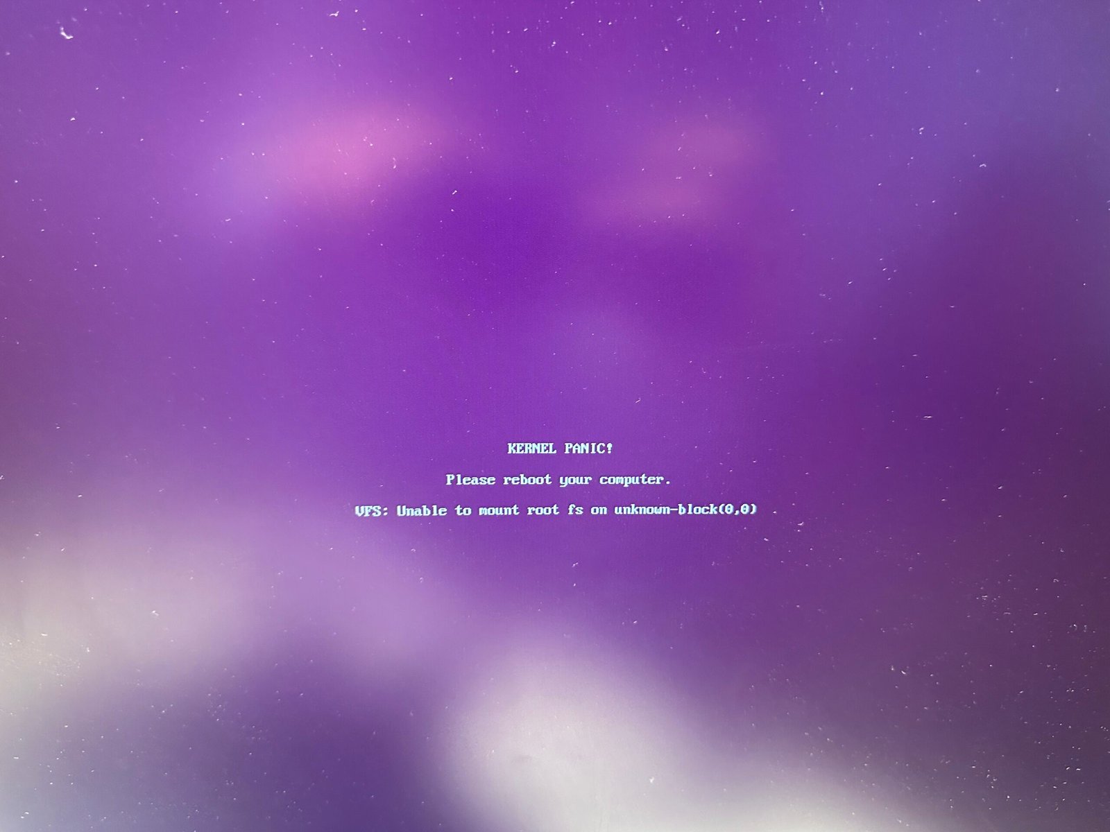 Ubuntu kernel panic VFS unable to mount root fs on unknown-block(0,0)